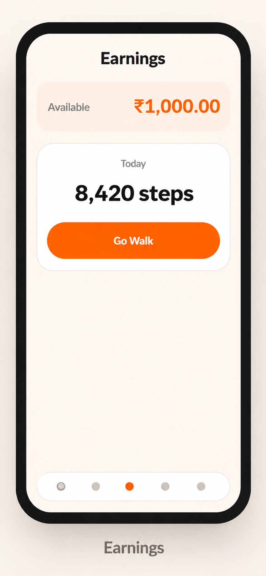 WalkEarn steps tracking